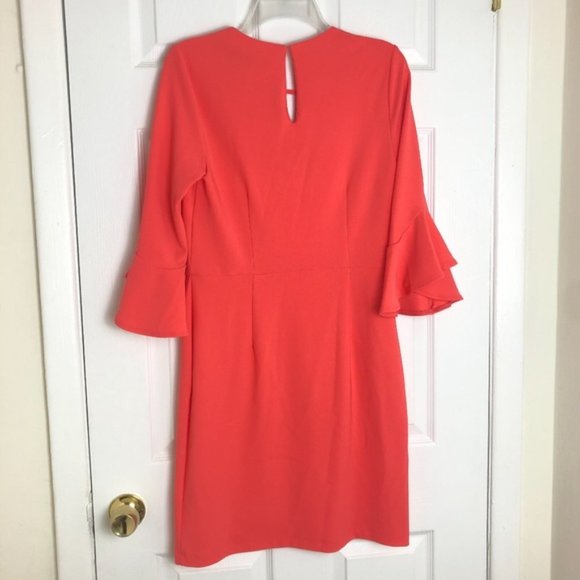 Boston Proper Keyhole Flare Sleeve Dress Size S - Picture 4 of 6